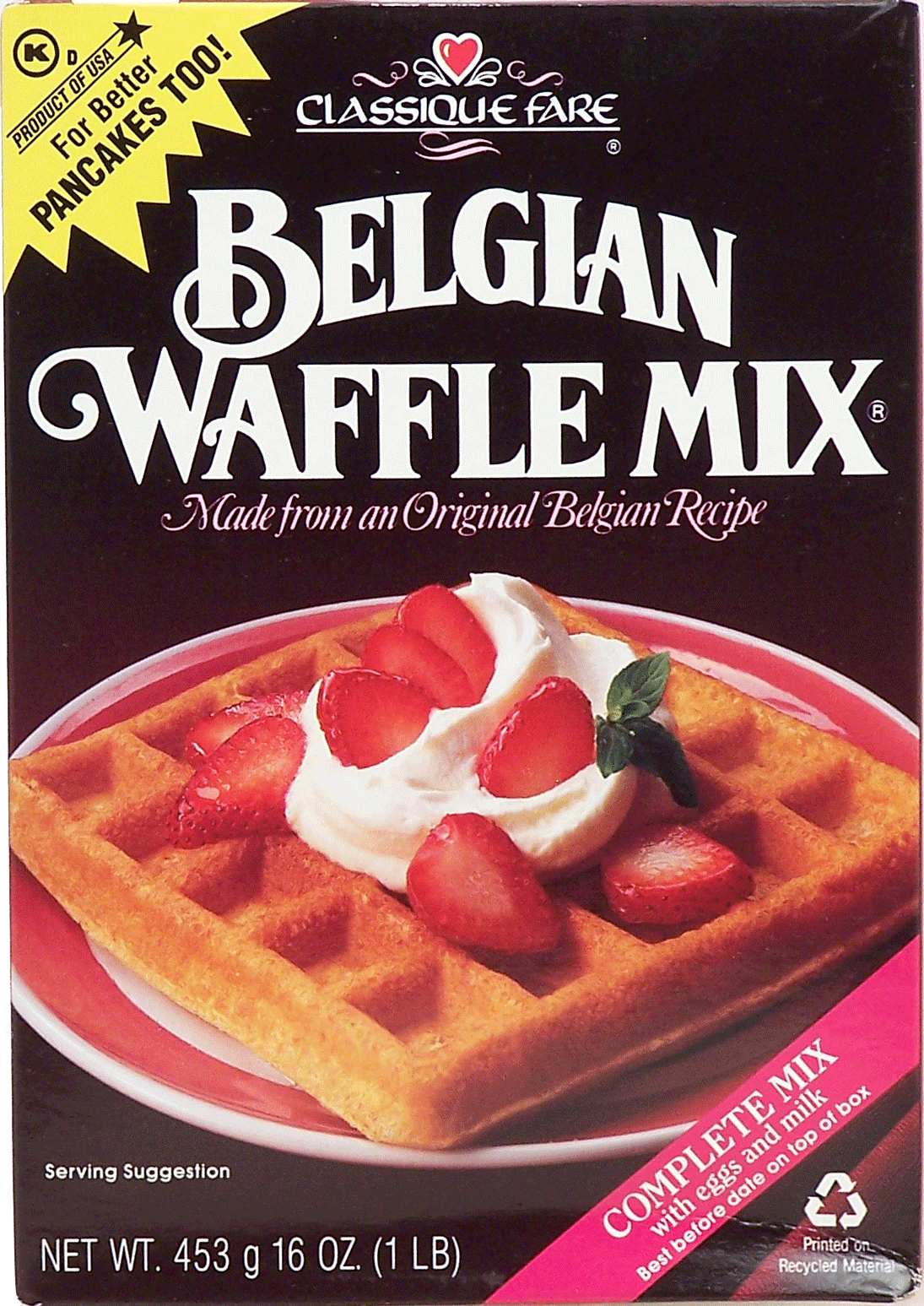 Classique Fare  belgium waffle mix, made from an original belgian recipe Full-Size Picture